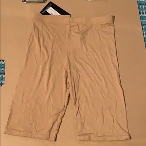 Khaki biker shorts